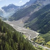 Le village de Blatten (VS) a été enseveli par un gigantesque éboulement le 28 mai dernier (archives). KEYSTONE/PETER SCHNEIDER